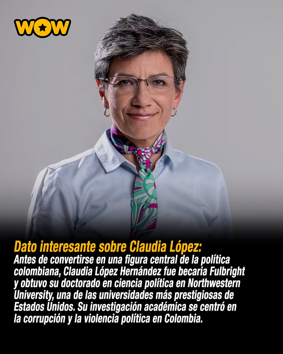 wowasinomas's tweet photo. 🇨🇴🏳️‍🌈 Claudia López quiere romper la historia: la primera mujer abiertamente lesbiana que aspira a ser presidenta de Colombia

La nota: https://t.co/ePPjJr27Im 

#WOW #ClaudiaLopez #ClaudiaLopezPresidenta #ColombiaDecide #Colombia2026 https://t.co/0ThSyl9zoo