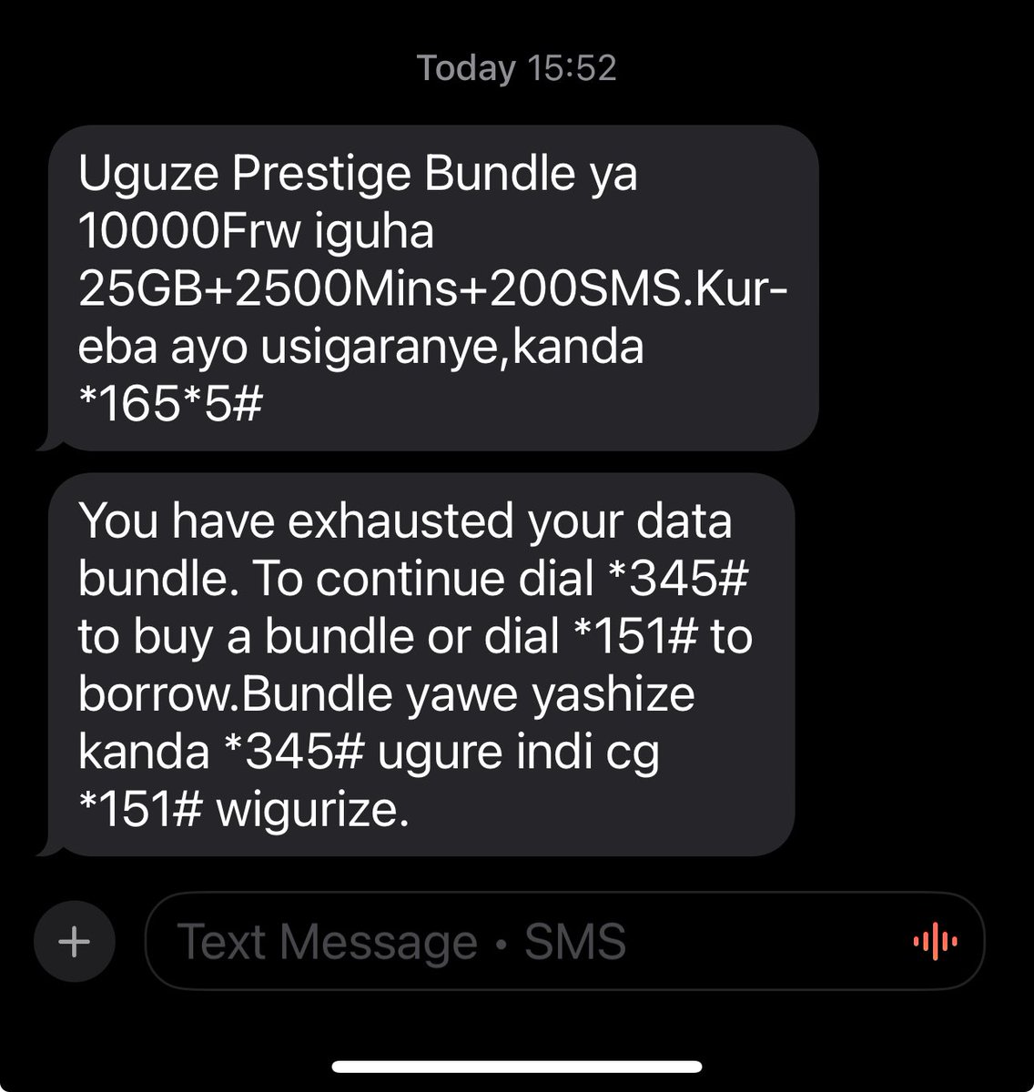 Can someone explain this to me ⁦<a href="/MTNRwanda/">MTN Rwanda</a>⁩ ? After buying a lot of data so that I can schedule upgrades of diff apps, suddenly you send me this message of having exhausted my data…on checking the balance, actually I still have all the data bought… what is this?
