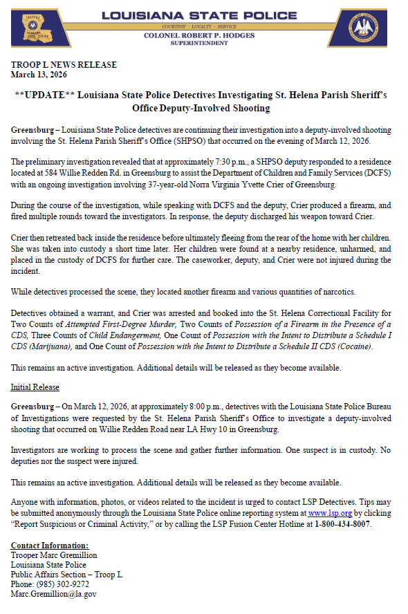 LA State Police tweet media