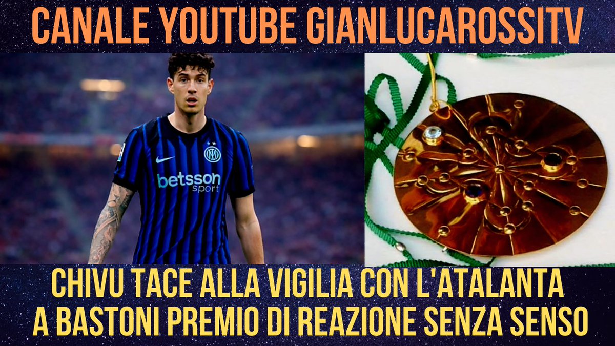 gianlucarossitv's tweet photo. Video-editoriale del 13.3.2026
Mentre #Chivu non parla prima di #AtalantaInter, non condivido di reagire alle tante cose ignoranti dette su #Bastoni, #Botteri prima per distacco, con un Premio, perché lui ha solo bisogno di tranquillità.
Ne parlo qui:
https://t.co/vXpglXYyHE https://t.co/mgktQJVWZ6