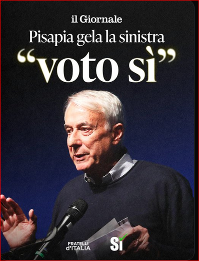 SADIComic's tweet photo. che smacco per la Sinistra e i magistrati del NO
#PISAPIA addirittura votera' SI
#CASSESE votera' si 
#BENIGNI votare si https://t.co/E5cGoVwMg4