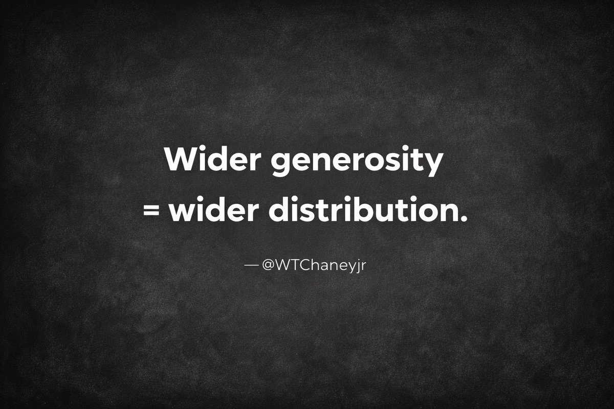WTChaneyjr's tweet image. Most people misunderstand generosity.

Wider generosity = wider distribution.

What you release doesn’t shrink your influence—it multiplies it.

#Generosity #Leadership #AbundanceMindset #KingdomEconomics #GiveAndGrow #PurposeDriven #LeadershipMatters