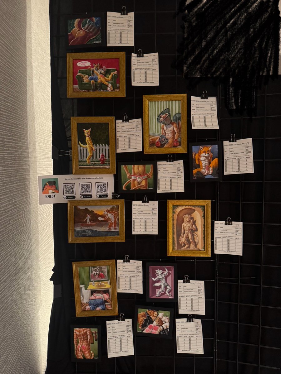 Got my panel in the art show set up at GSFC! Will be around the con if anyone wants to meet up~ 
Got some stickers to hand out too