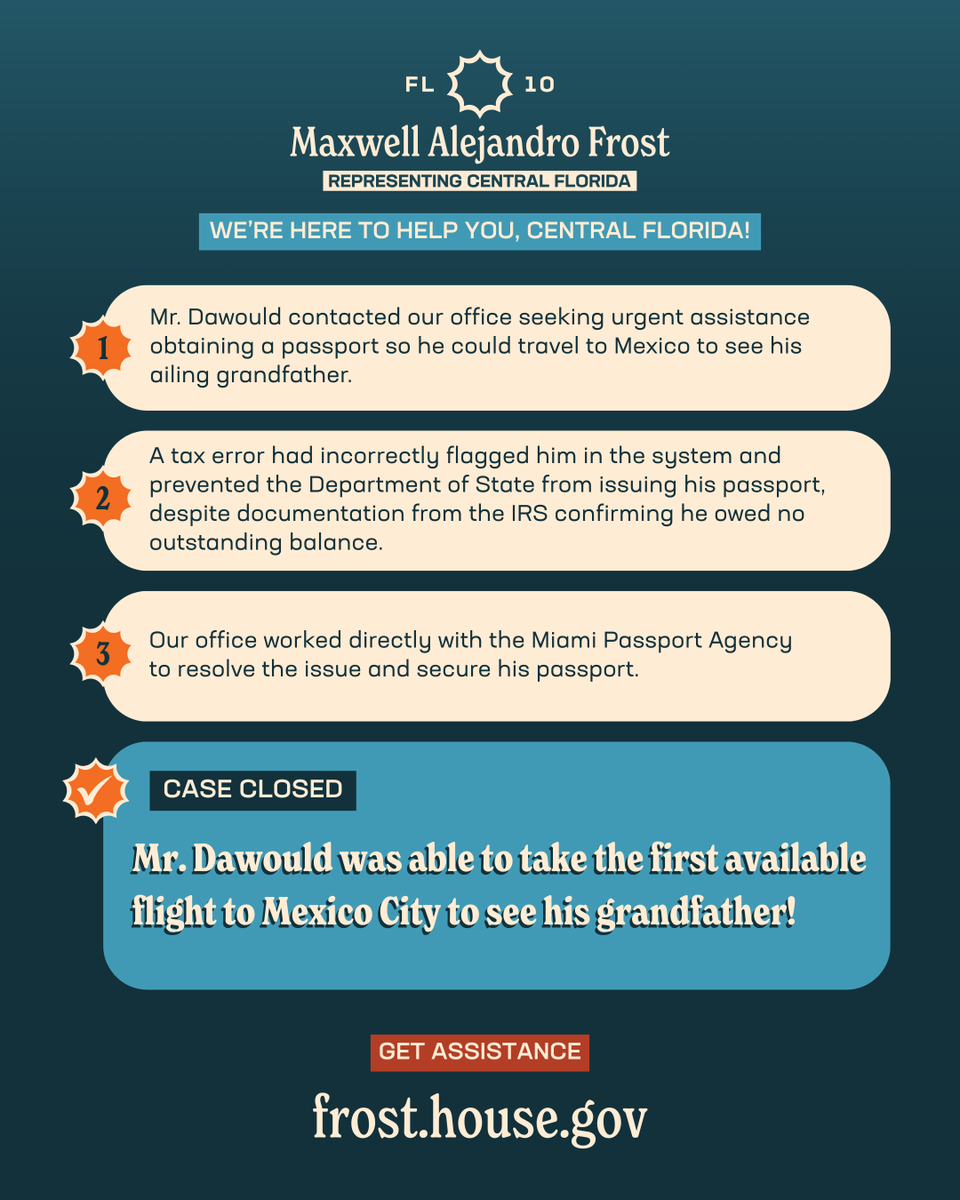 Congressman Maxwell Alejandro Frost tweet media