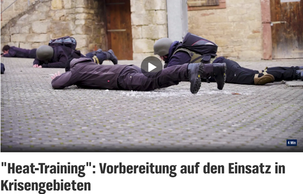 Wer in einen internationalen Krisenmanagement-Einsatz geht, muss als Zivilist:in auf alles vorbereitet sein. Dafür arbeiten wir mit der Bundeswehr zusammen beim Sicherheitstraining HEAT. Der @NDR war dabei: bit.ly/3PzJUPX
