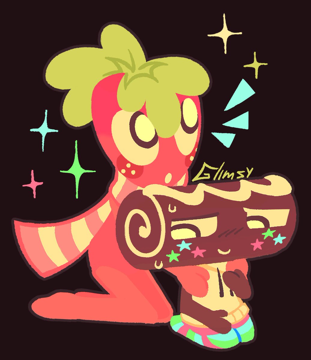 impossiblechallenge for glimzy draw fruitcake without them touching eachother in some way:FAILED🚫🚫 #dandysworldfruitcake