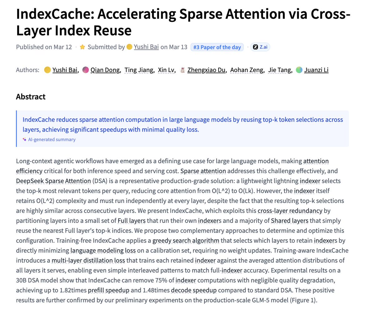 IndexCache paper abstract