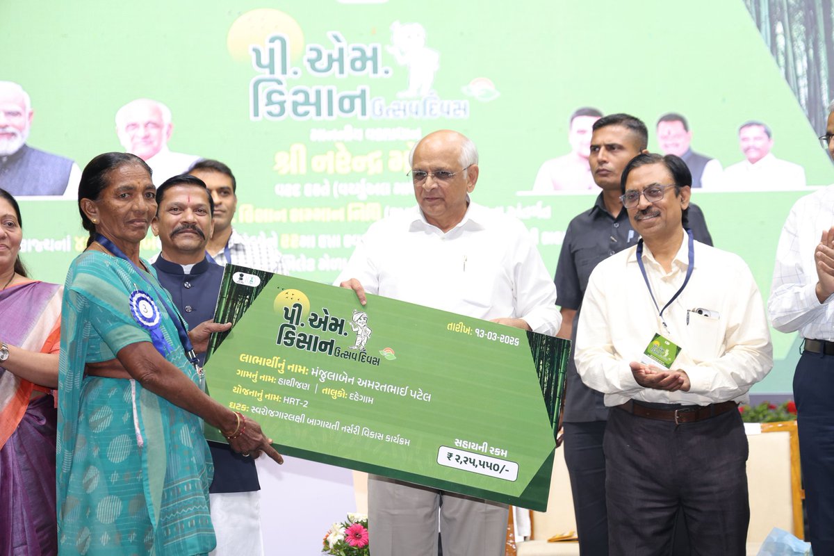 CMOGuj's tweet image. મુખ્યમંત્રીશ્રીના વરદ્હસ્તે ગાંધીનગર ખાતે આયોજિત રાજ્યકક્ષાના 'પી.એમ. કિસાન ઉત્સવ દિવસ' કાર્યક્રમ દરમિયાન ખેડૂત લાભાર્થીઓને કૃષિ, બાગાયતની વિવિધ ખેતીલક્ષી યોજનાઓની સહાયનું વિતરણ કરવામાં આવ્યું હતું.
#PMKisan
#PMKisan22ndInstallment