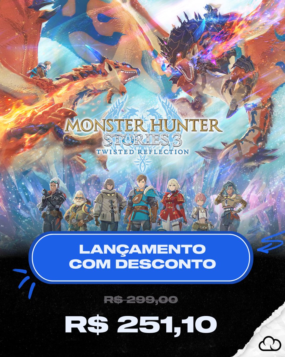 🚨 LANÇAMENTO COM DESCONTO! 🚨

👉 tinyurl.com/ptpd762n

🐉 Monster Hunter Stories 3: Twisted Reflection já chegou!

🔥 16% OFF no lançamento
💳 Em até 6x sem juros
💰 E ainda ganha cashback em Drops
Garanta agora… antes que a galera leve tudo 😏🎮