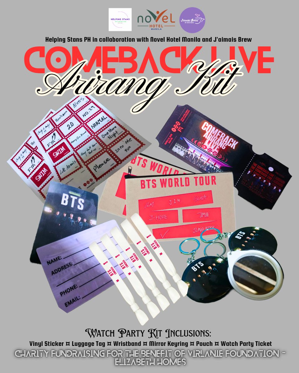 JaimaisBrew's tweet photo. ARMY PH — THIS IS NOT A DRILL 🚨
Celebrate the global comeback of BTS with our BTS Comeback Live: ARIRANG Kit — a limited fan kit curated by Helping Stans PH especially for comeback day!
#HelpingStansPH #ARMYPH #BTSComeback #ARIRANG #BTSWatchParty https://t.co/Iit9Qic37g