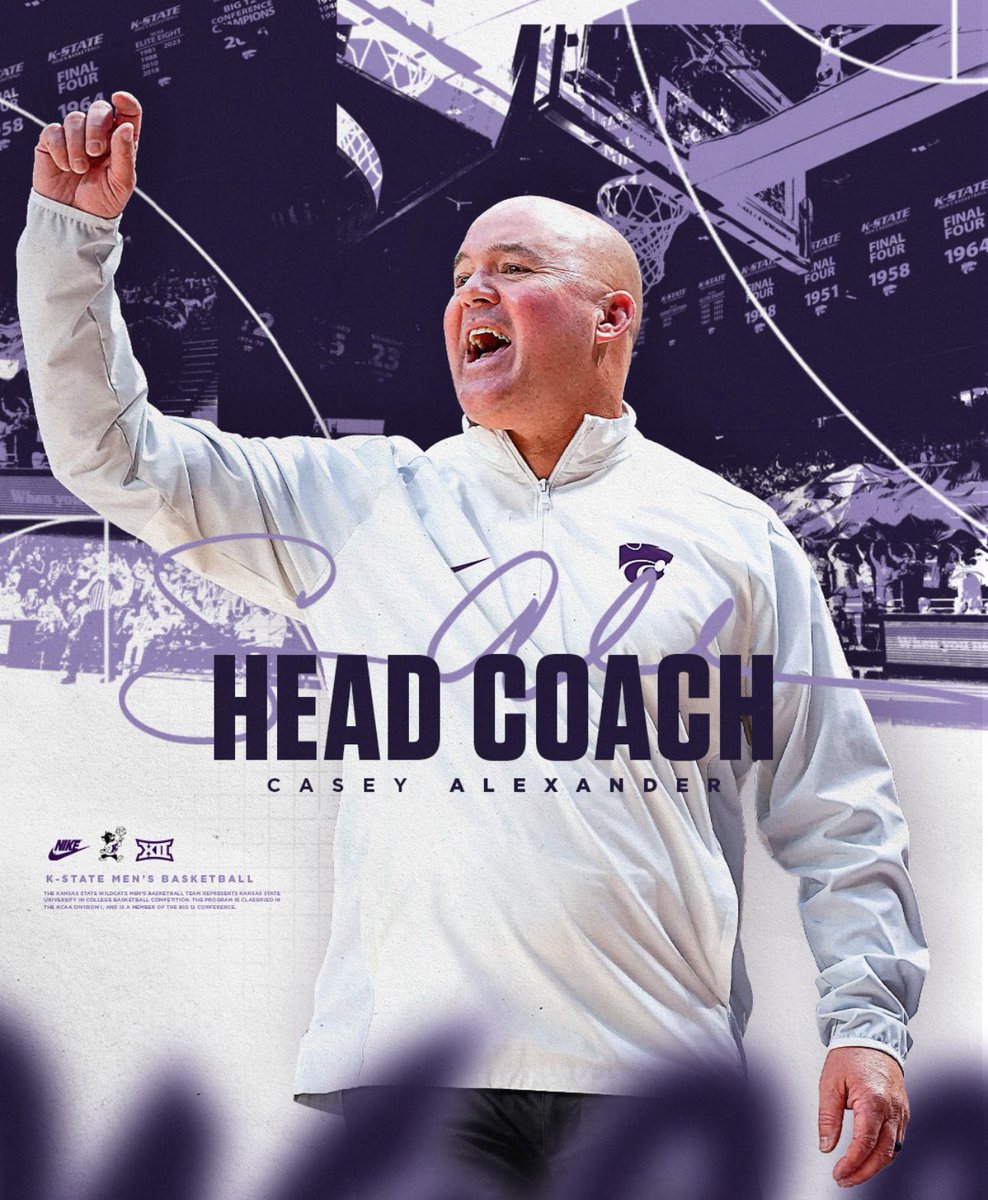 NoahSaccoTV's tweet image. NEW: #KState makes it official, announcing the hiring of Casey Alexander as its new men’s basketball head coach

“I’m incredibly excited to join the team at K-State and can’t wait to get the journey started.”

Date and time for Alexander’s formal introduction is TBD #KStateMBB