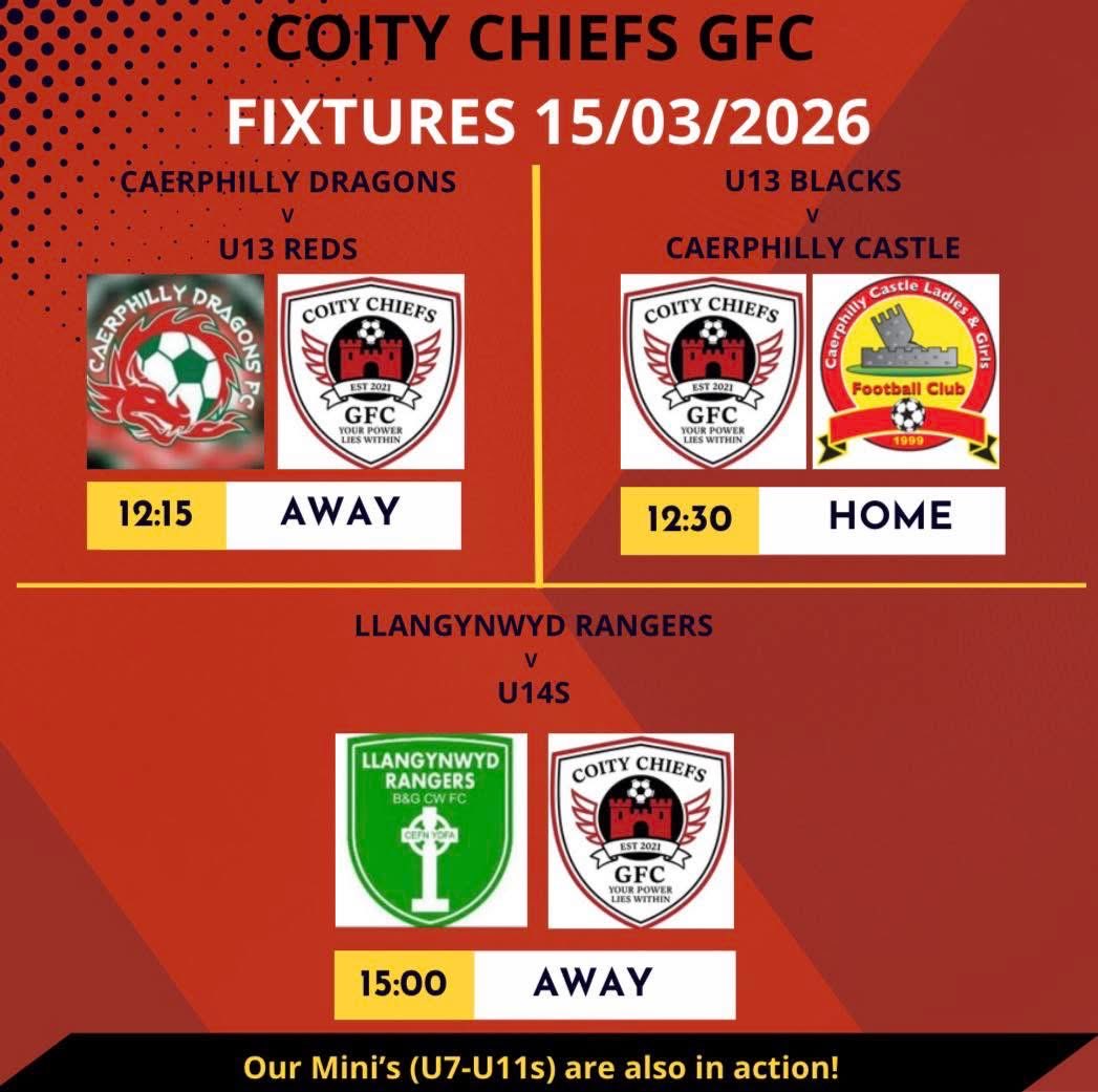 Coity Chiefs GFC tweet media