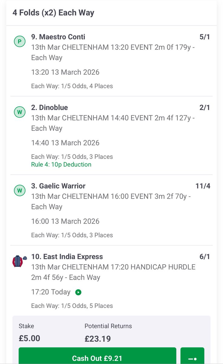 ETHarrisonn's tweet photo. @paddypower 

Please explain to a novice like myself how the potential win can drop from £1200 to under £30 from 2 picks winning and 1 coming second?
 
I feel like you’ve just bent me over and pulled my pants down. https://t.co/cThmAKtea5