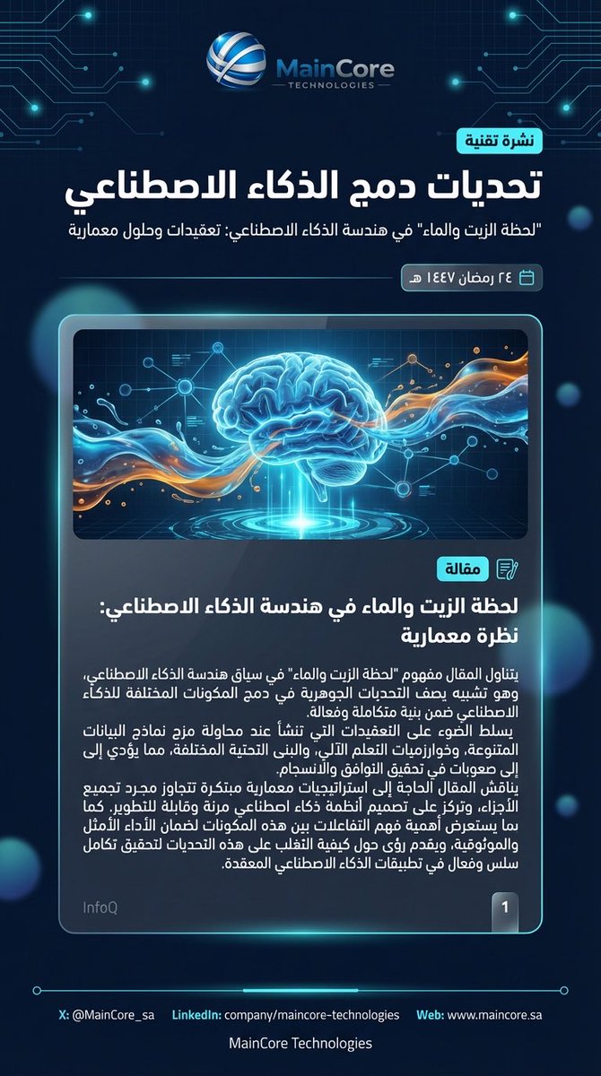 MainCore_sa's tweet photo. 🚨 أبرز الأخبار والمستجدات التقنية 

#MainCore
#Technology
#ArtificialIntelligence
#CyberSecurity
#Innovation
#DataIntelligence
#DigitalTransformation
#AI
#سدايا #sdaia https://t.co/jEjTDaKJMA