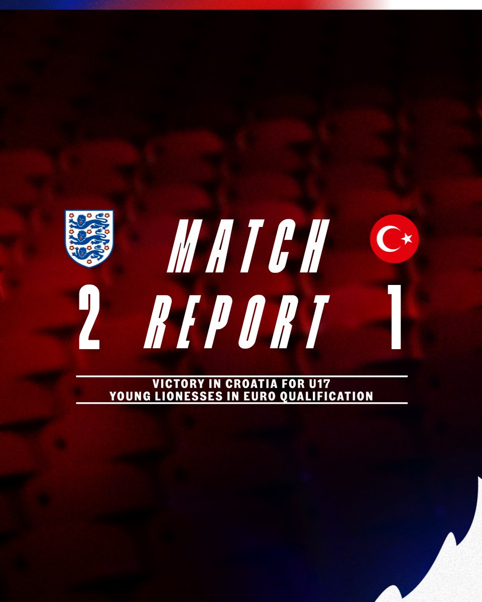 Lionesses's tweet photo. Our #YoungLionesses kicked off their second round of #U17WEURO qualifiers in Croatia with a 2-1 win over Türkiye.