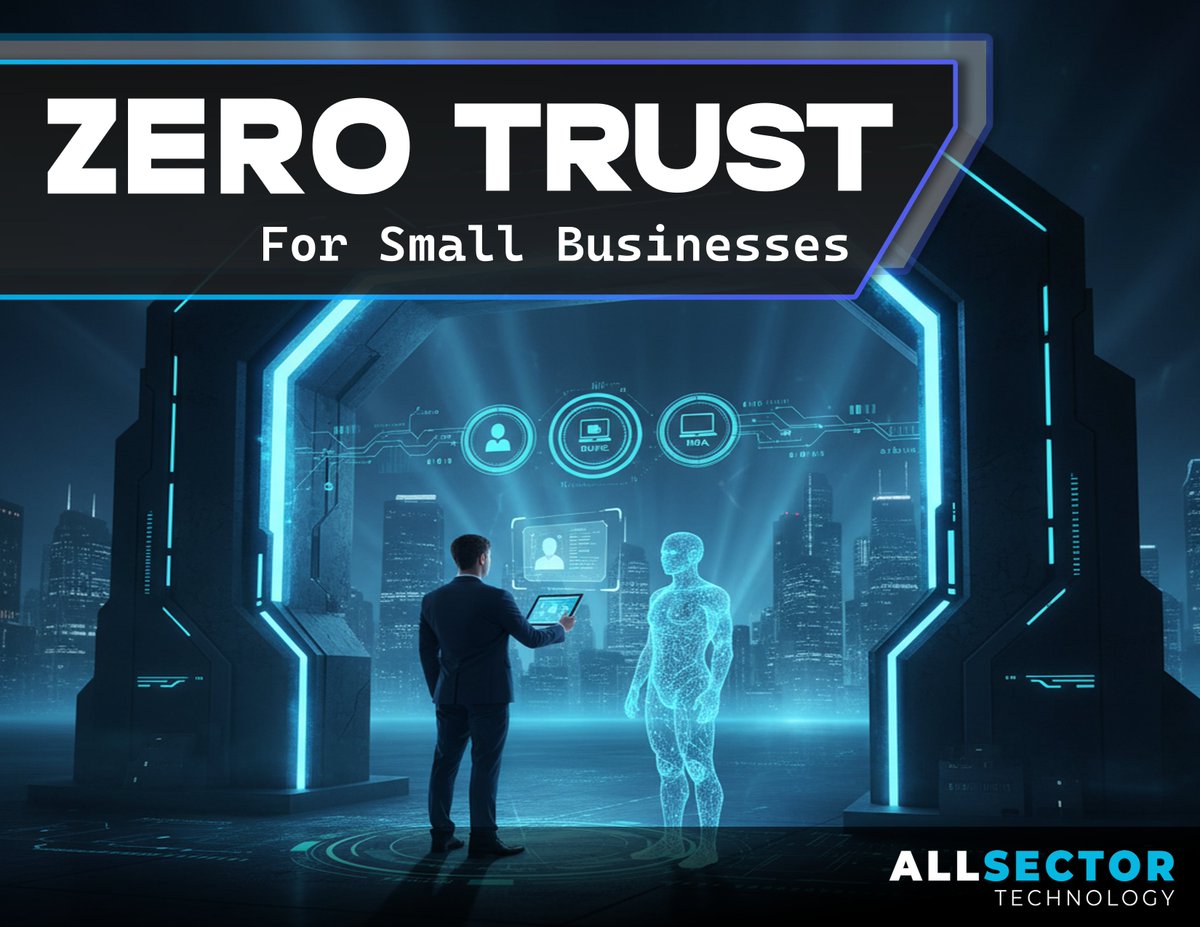 AllSector's tweet photo. The old security model trusted anyone inside the network.

Zero Trust assumes every request must be verified.

Learn how businesses can implement a practical Zero Trust roadmap.

👉 https://t.co/K5Zy9Jureq

#ZeroTrust #CyberSecurity #ITSecurity #ManagedIT https://t.co/wWYsDo0c4g