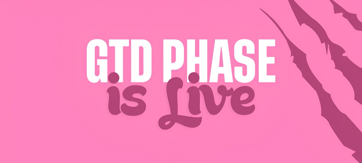 PinkyClawseth's tweet photo. GTD Phase is LIVE NOW.

GTD holders, prepare your time has come !🐾

Mint link: https://t.co/cNXdGxTEAL https://t.co/T5FpcVXLmv