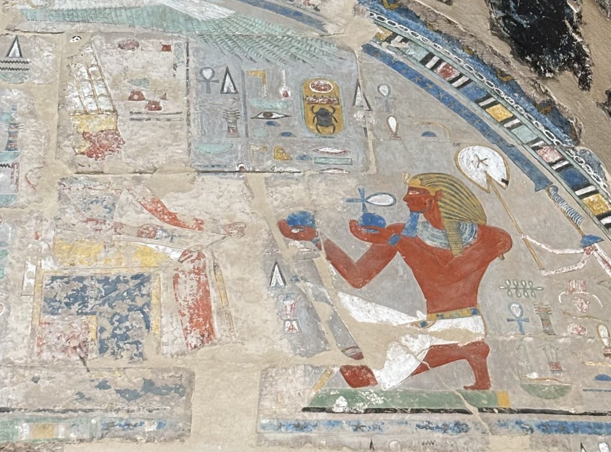 Hatshepsut Temple.  After death of her husband/half brother, she ruled Egypt foften dressing as a man to exert her power.  She established trade routes in modern day Somalia Her nephew/step son/son in law Amenhotep III tried to erase her in history by destroying records.