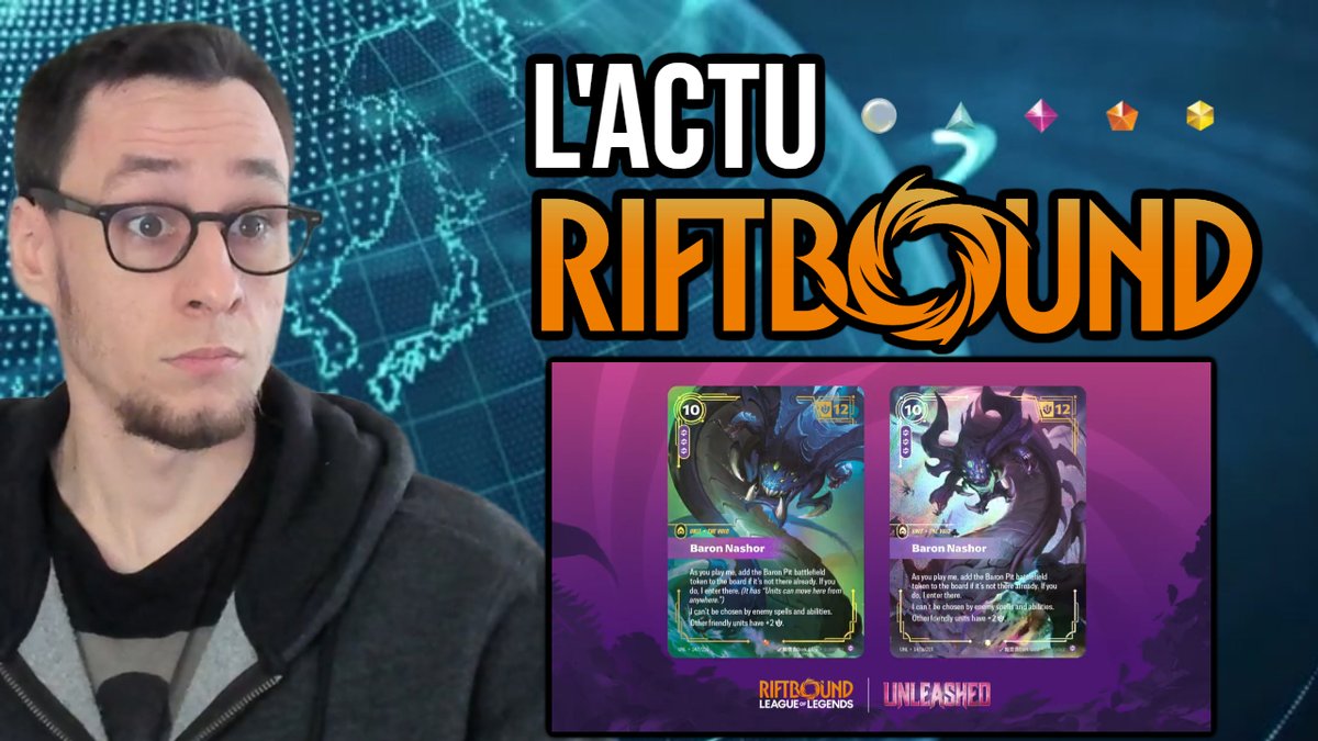 Ragefre_tv's tweet photo. L'Actu Riftbound : Baron Nashor, Pack Double Deck, Legend set 3 et 4, MAJ des règles 30/03...    
Lien : https://t.co/brT28OuYFc
 #Riftbound @playriftbound https://t.co/c26IN5A2jt