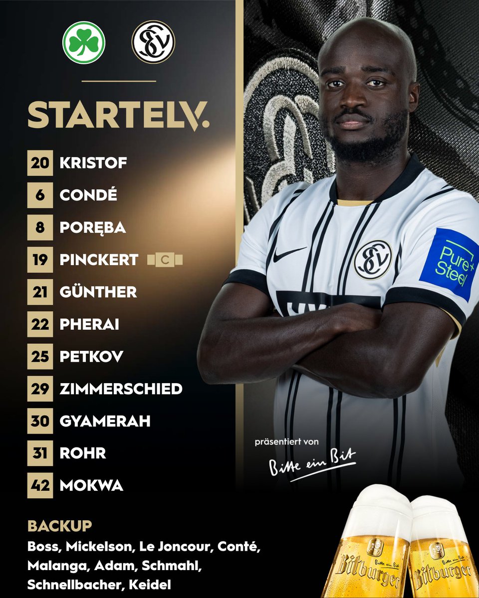 SV07Elversberg's tweet photo. Das ist unsere #StartELV 🖤🤍beim @kleeblattfuerth
#SGVELV #DieElv #UnsereElv https://t.co/SAWjtCroL7