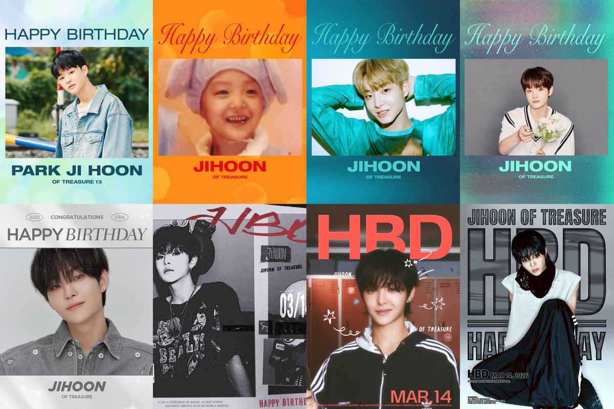 jihoon's official birthday posters throughout the years ♥️ #지훈
