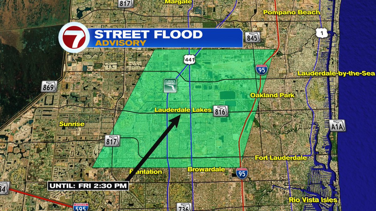 A STREET FLOOD ADVISORY has been issued for parts of Broward until Mar 13 2:30PM. Avoid driving through flooded roadways!