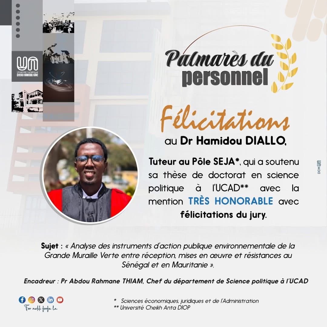 Université numérique Cheikh Hamidou KANE (UN-CHK) tweet media