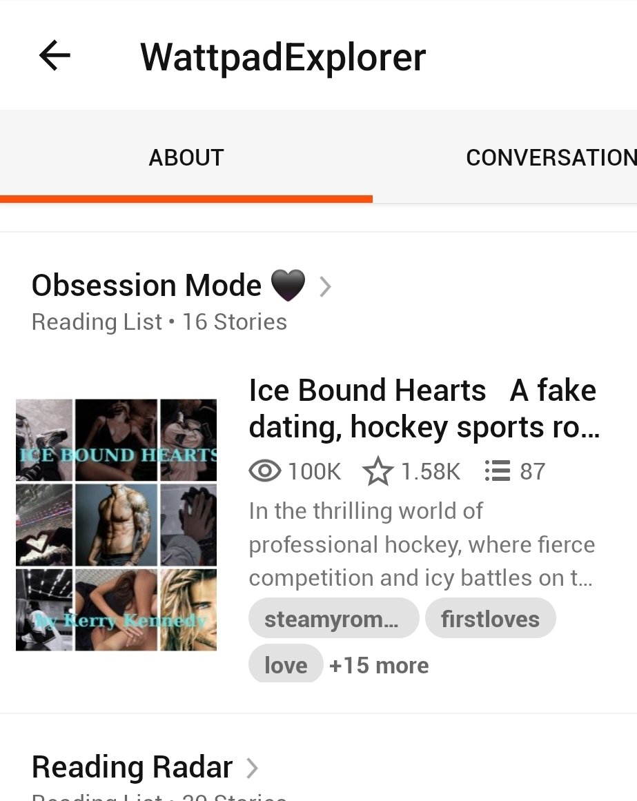 HKCC040616's tweet photo. My hockey, enemies-to-lovers, fake dating romance
Ice Bound Hearts has been added to Wattpad's Obsession Reading list
Without you, my amazing readers, it wouldn't be there
Thank you ๐
#WattpadStory #wattpad @wattpad #fakedating ##onebed https://t.co/I98yVPcodR