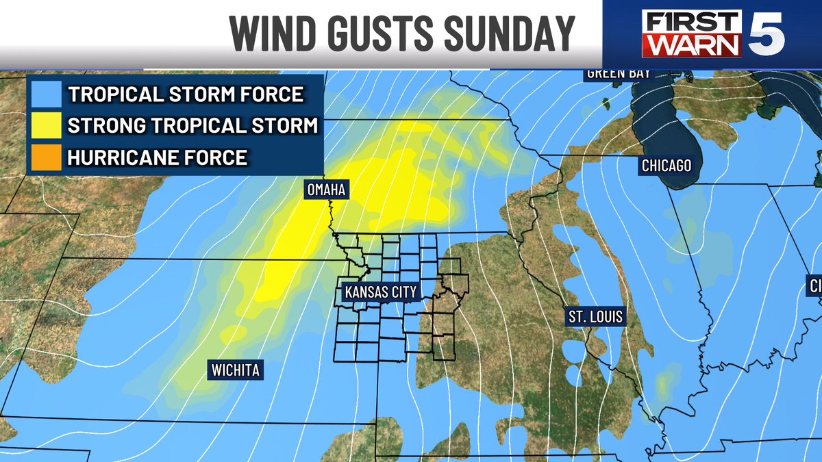 LukeDorris's tweet image. You thought yesterday’s winds were bad? That was just a taste of what’s coming Sunday. Power loss will be possible. 
#kc #kansascity #weather #wind