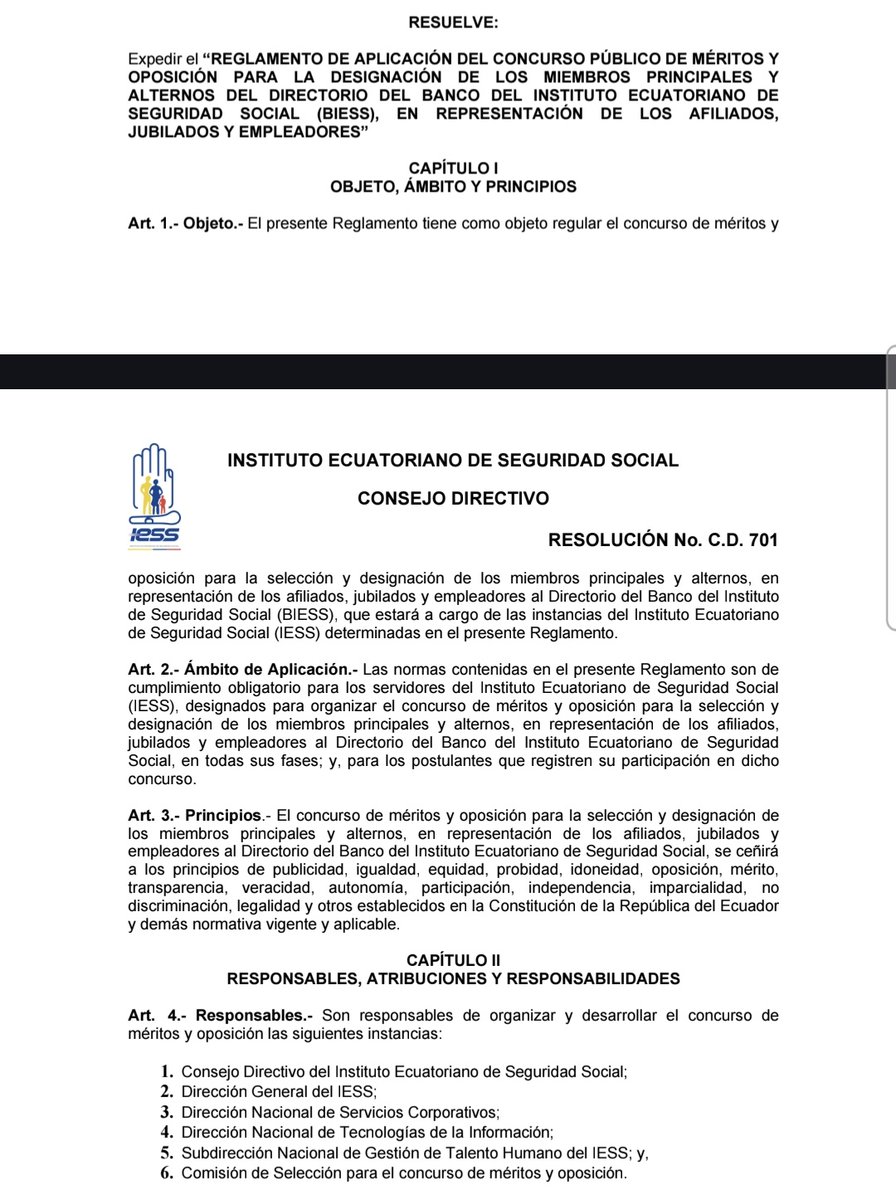 LizzyBor9's tweet photo. 🔴 #UndatodelIESS: Casi a los 2 años de vigencia de la Ley Reformatoria del 22/07/2024, el Consejo Directivo del @IESSec ha emitido el Reglamento para designar mediante concurso a los representantes de afiliados, jubilados y empleadores ante el Directorio del #BIESS ⤵️: https://t.co/1gmBYyFdcx