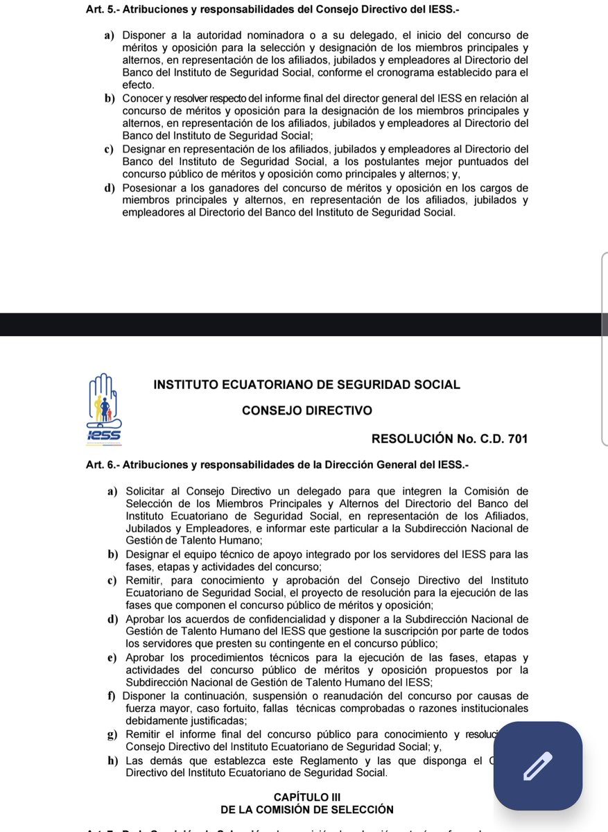 LizzyBor9's tweet photo. 🔴 #UndatodelIESS: Casi a los 2 años de vigencia de la Ley Reformatoria del 22/07/2024, el Consejo Directivo del @IESSec ha emitido el Reglamento para designar mediante concurso a los representantes de afiliados, jubilados y empleadores ante el Directorio del #BIESS ⤵️: https://t.co/1gmBYyFdcx