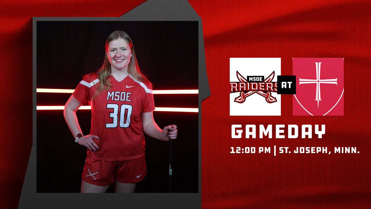🚨GAMEDAY🚨
🥍<a href="/msoewlax/">MSOE Women’s Lacrosse</a> at College of Saint Benedict
⏰12:00 p.m.
📍St. Joseph, Minn.
📺miacsportsnetwork.com/saintbenedict/…
📊gobennies.com/sidearmstats/w…

#TheRaiderWay #d3lax