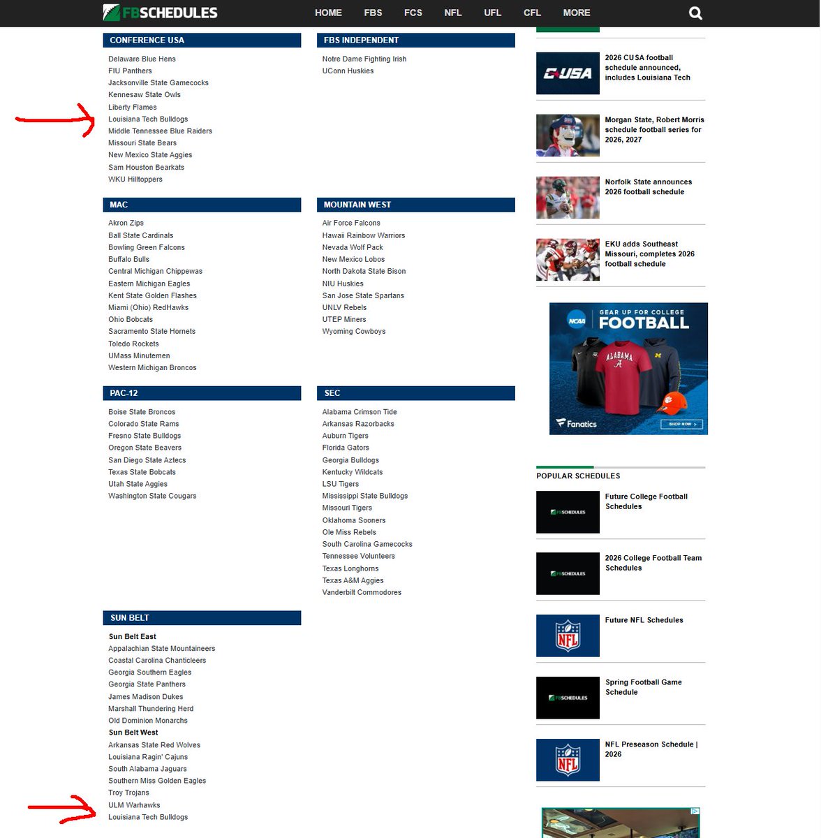 FBSchedules.com tweet media
