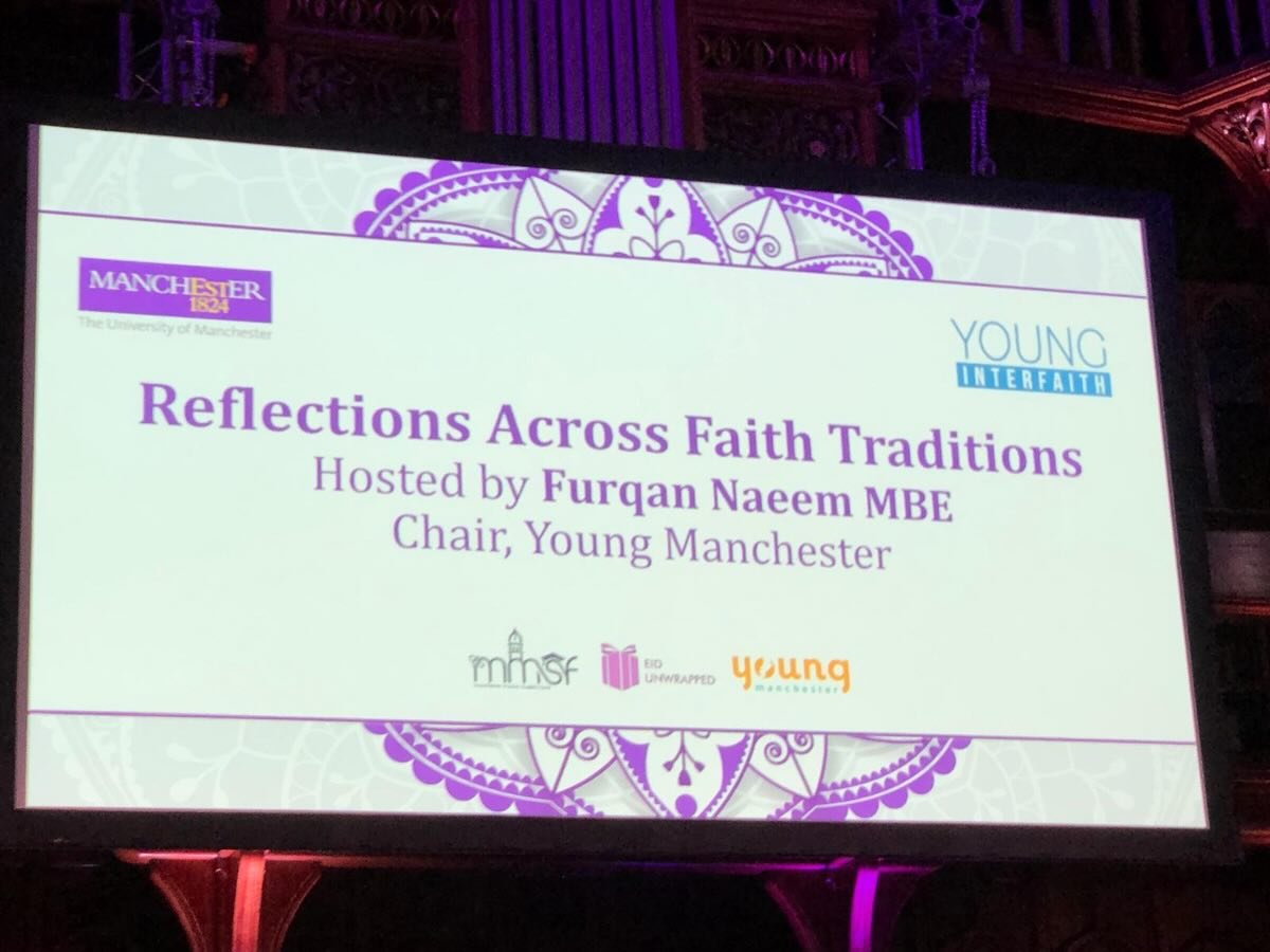 HighSheriffGM's tweet photo. On 21 February, I attended the City of Manchester Iftar Dinner at Whitworth Hall. Hosted by Manchester University and the Young Faith organisation, it marked the breaking of the Ramadan fast and brought together people of different faiths to promote peace and harmony. https://t.co/XAlkLiMUTP