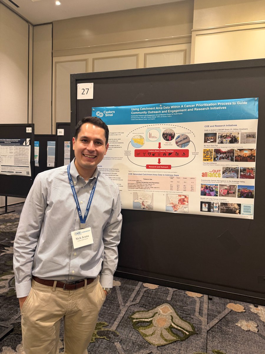 ZulSurani's tweet photo. #CedarsSinaiCancerCOE attended @AACI_Cancer's #CADEx2026 conference in Atlanta. Our team shared with cancer centers nationwide how we use catchment-area data to set @CSCancerCenter research priorities, drive impactful outreach, and accelerate research that meets community needs. https://t.co/6ODmMy8YtJ