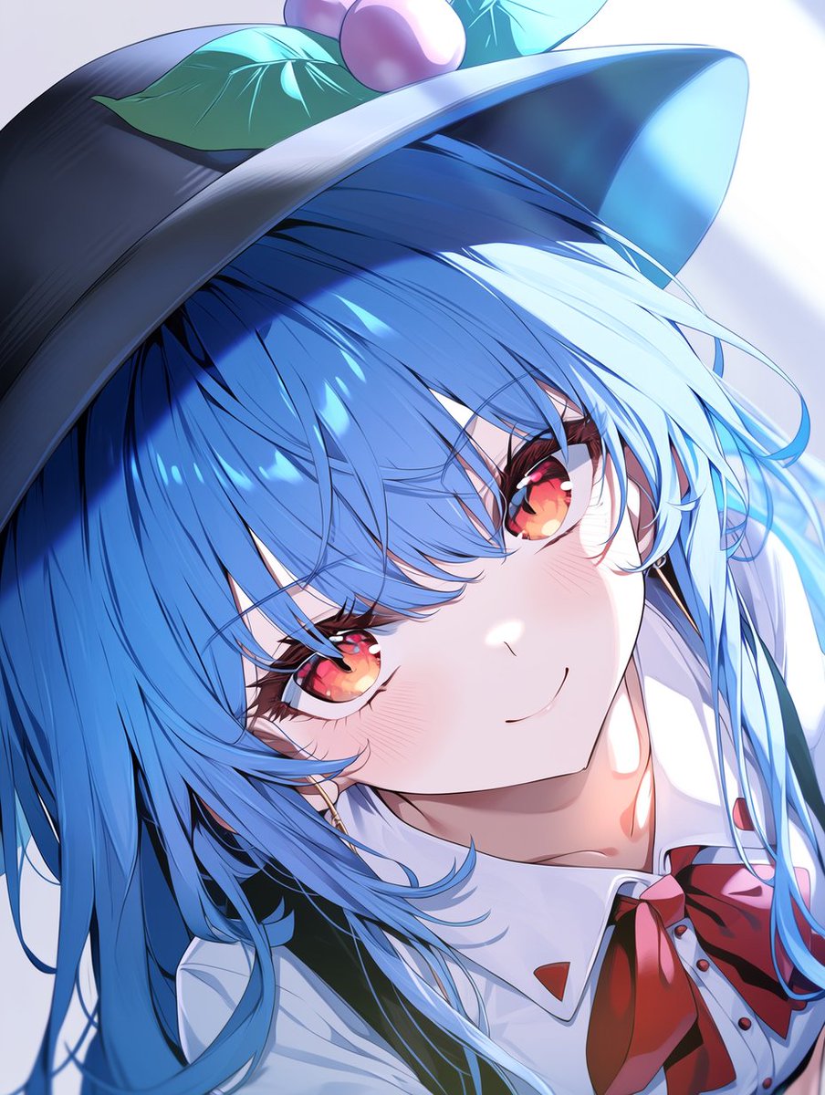 比那名居天子 #AIイラスト 光輝くご尊顔