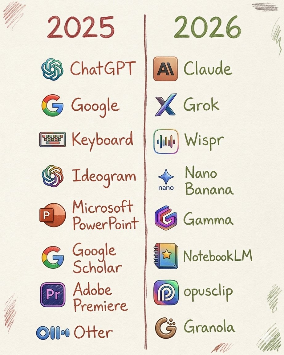 Abdullah__Ai7's tweet image. UPDATED AI TOOLS LIST FOR 2026

Ideas
• ChatGPT
• Claude
• Bing

Website
• 10Web
• Durable
• Framer

Writing
• Rytr
• Jasper
• Writesonic

Chatbots
• Chatbase
• SiteGPT
• ChatSonic

Automation
• Make
• Zapier
• Bardeen

Image
• Midjourney
• DALL·E
• Stable