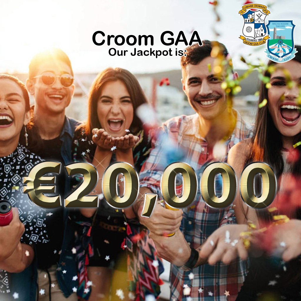 CroomGAA's tweet photo. Play Online: https://t.co/f7QubgTo79
Monday, 16th March the Jackpot will be: € 20,000 https://t.co/jRrgPnOZbI
