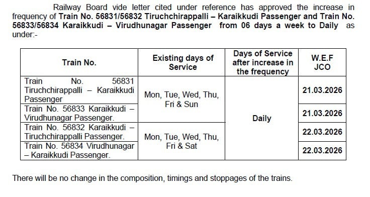 TPJ-KKDI-MNM-VPT RLY LINE PASSENGER WELFARE FED tweet media