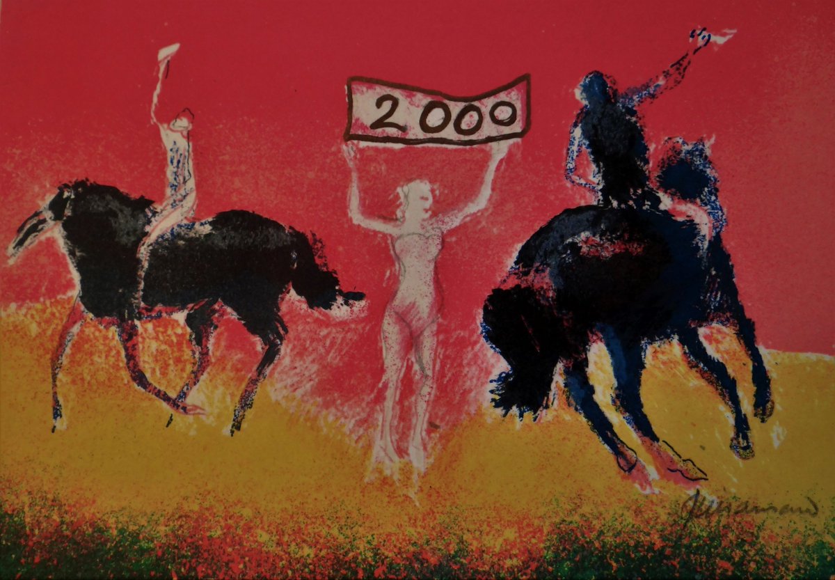 marieartcollec1's tweet photo. Discover this poetic gem: Original signed lithograph by Paul Guiramand – “The Carousel of the Years” – horses in a whirlwind symbolizing time passing too quickly. https://t.co/X0o5jomAYV
#PaulGuiramand #SignedLithograph #FrenchArt #HorseArt #TimePasses #CarouselArt #ArtForSale https://t.co/P34whRJ0v3