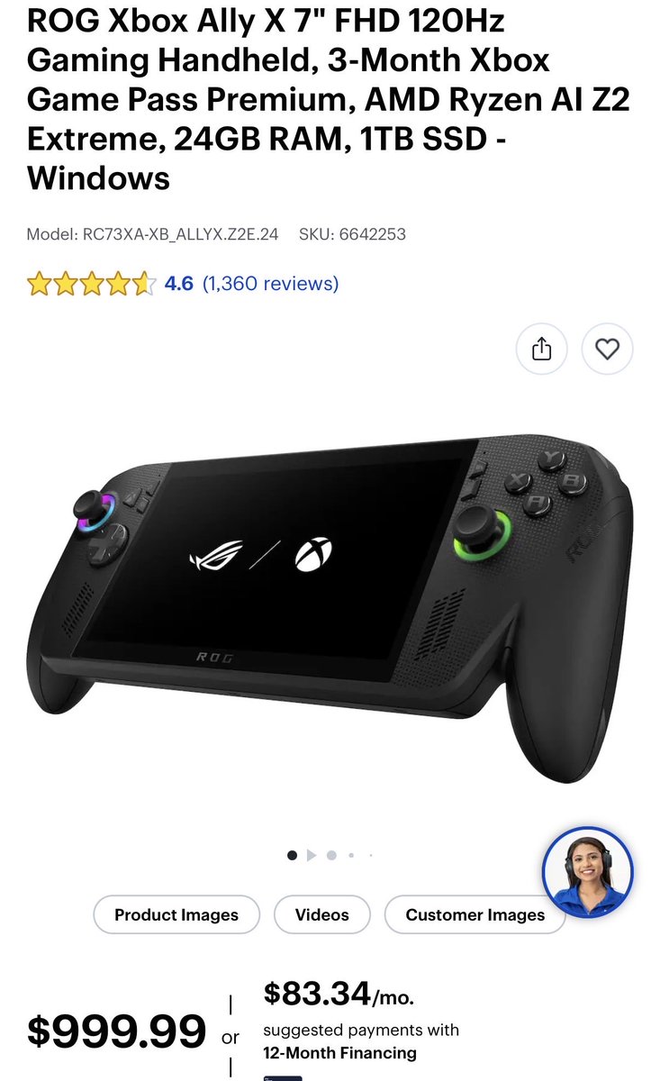 LiquidStrangers's tweet photo. This is hilarious @shoptemu … on what planet is an ROG Xbox Ally X $2,600? They claim a 63% discount which comes out to $12-$13 more than if you buy it new at a reputable retailer. What a joke of an organization 😂 https://t.co/vpOItJOMla
