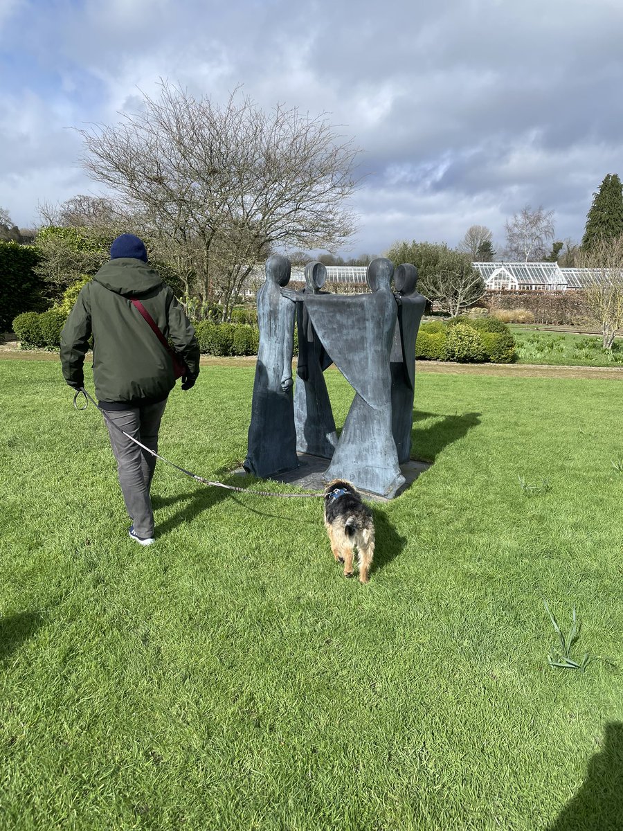 Checking out the cool, slightly scary faceless sculpture in Helmsley Walled Garden. #Benedict #BTPosse <a href="/revdlouisjj/">Louis Johnson</a>