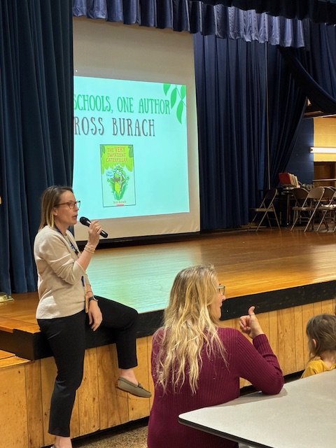 FWS_Principal's tweet photo. Kindergarten teachers Ms. Sieverding and Mrs. Sciacchitano read and performed The Very Impatient Caterpillar by Ross Burach. The impatient caterpillar was played by Mrs. Sciacchitano! https://t.co/ljFvtiFbFP