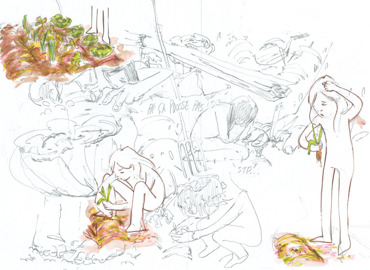 Illu un peu timide pour mon projet de fin d'études, il manque le texte dessus fin bref..