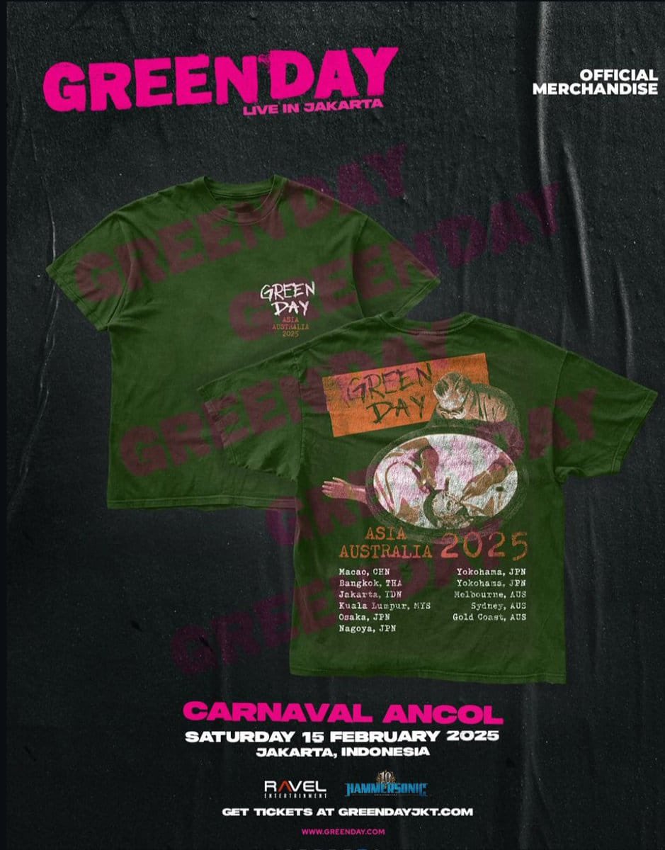 eekubasah's tweet photo. WTS / WANT TO SELL
Kaos Band Green Day Official Merch Tour 2025 Jakarta
Open price 1,2
Condi: New, belum pernah dipakai
Size: XXL (LD 56-58)

t. wts wtb green day greenday merch tshirt band https://t.co/6SinKV9cl4