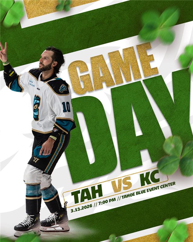 ST.PADDY'S CELLY TIME 🍀

📍 Tahoe Blue Event Center
🆚 Kansas City Mavericks
📺 bit.ly/4eYNWcE
👂 bit.ly/4e087FT
