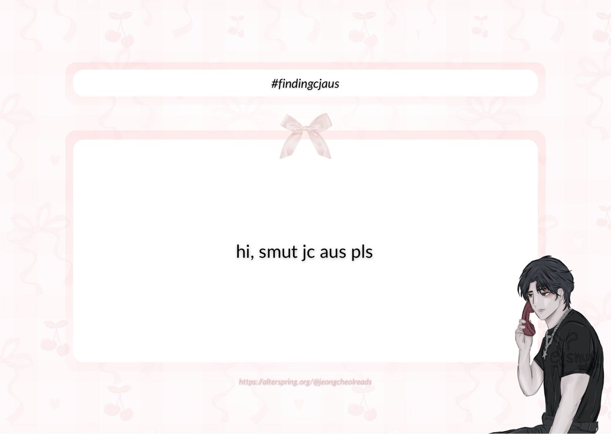 jeongcheolreads's tweet photo. 🍒 4876 • #findingcjaus
Please help anon!!
🏷️tags; r18🔞 https://t.co/JAiuNK9rwv