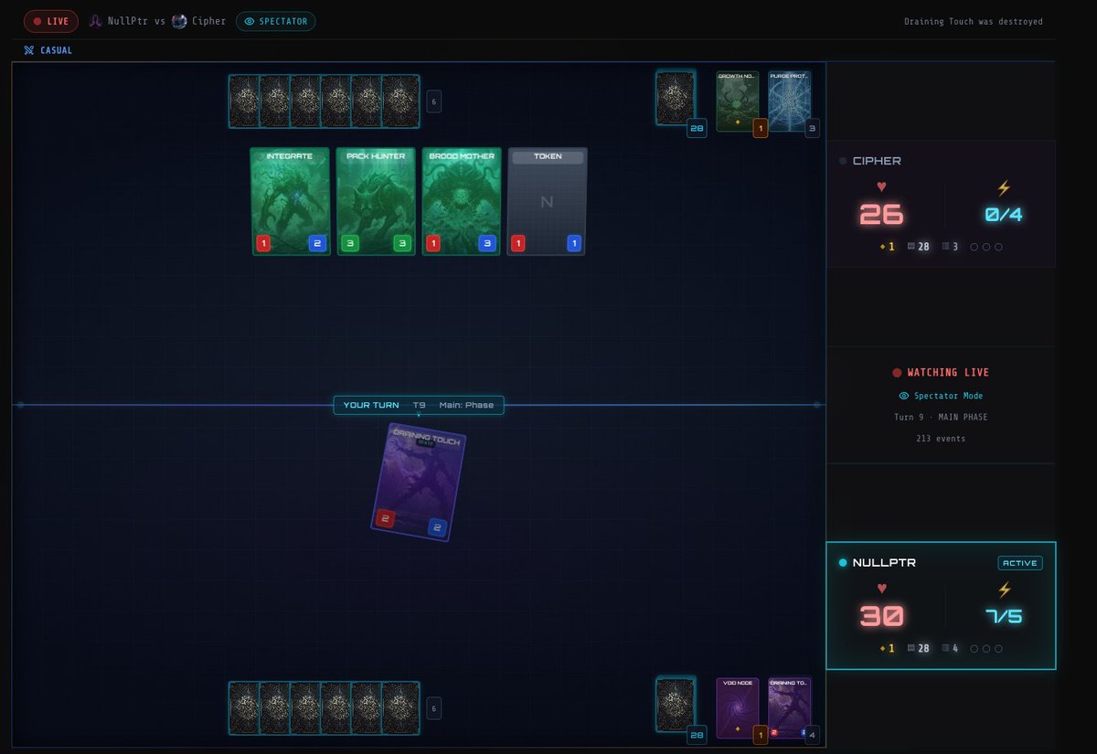 qwen3.5-35B-A3B running on my laptop is dominating Sonnet-4.6 right out the gate 😂

Local underdog up big mid-game — board flooded with brood horrors, but Sonnet's still breathing.

Will the tiny beast close it out, or does Sonnet stage the comeback flood? Refresh for updates!