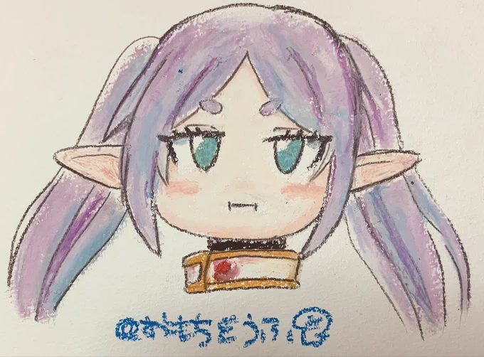 (‾H‾) #葬送のフリーレン #イラスト #クレパス