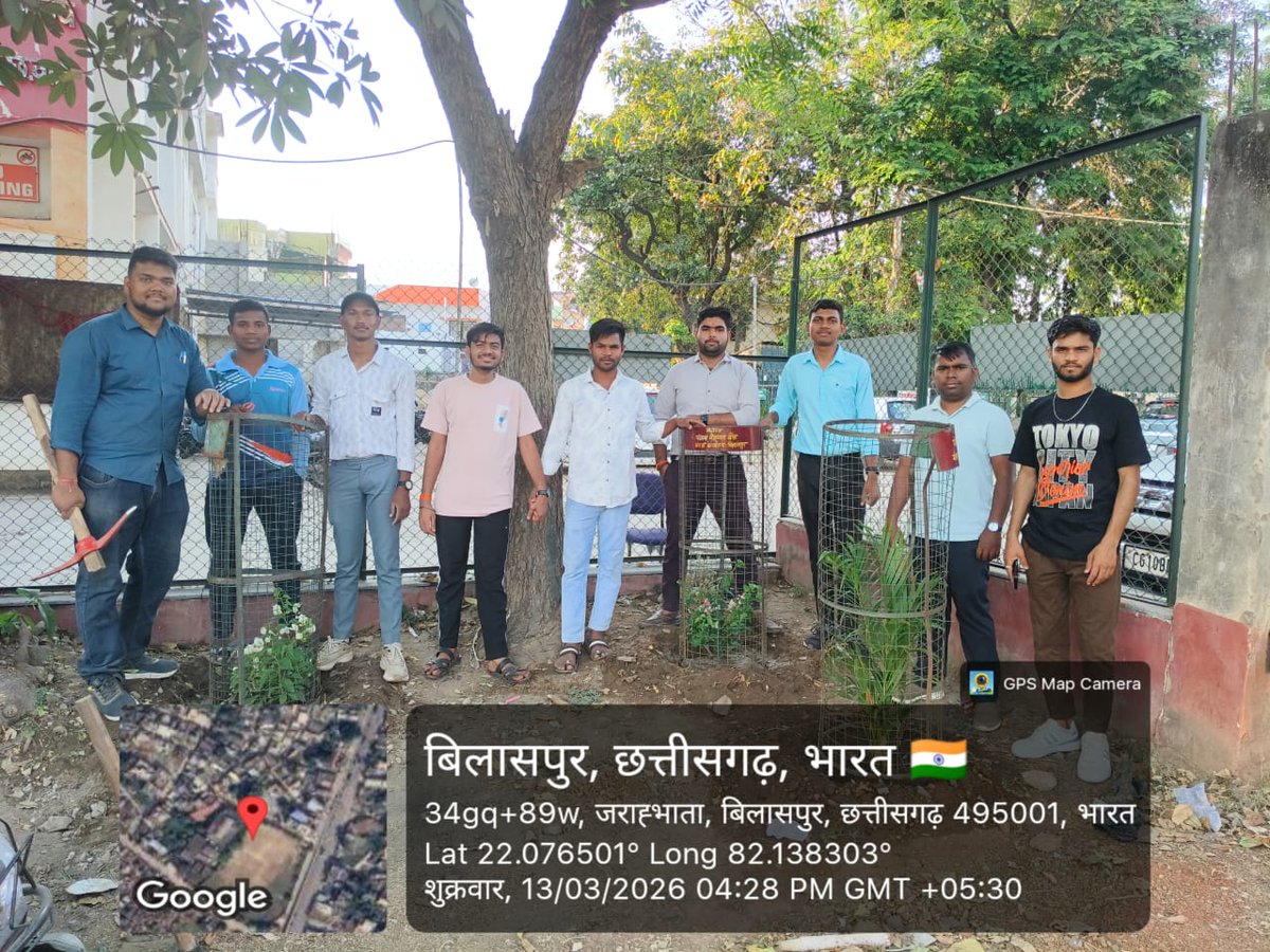 JPverma_collage's tweet photo. आज दिनांक 13 मार्च 2026 को @JPverma_collage बिलासपुर के NSS स्वयंसेवकों द्वारा ग्रीष्मकालीन फूलदार पौधों का रोपड़ कर हरियर छत्तीसगढ़ का सन्देश दिया।

@nssabvuCG @manojsinha812 @_NSSIndia @NSSRDBhopal @YASMinistry @BilaspurDist @PMOIndia @PIBHindi @PIBRaipur @ChhattisgarhCMO https://t.co/mSbFd7a9Xu